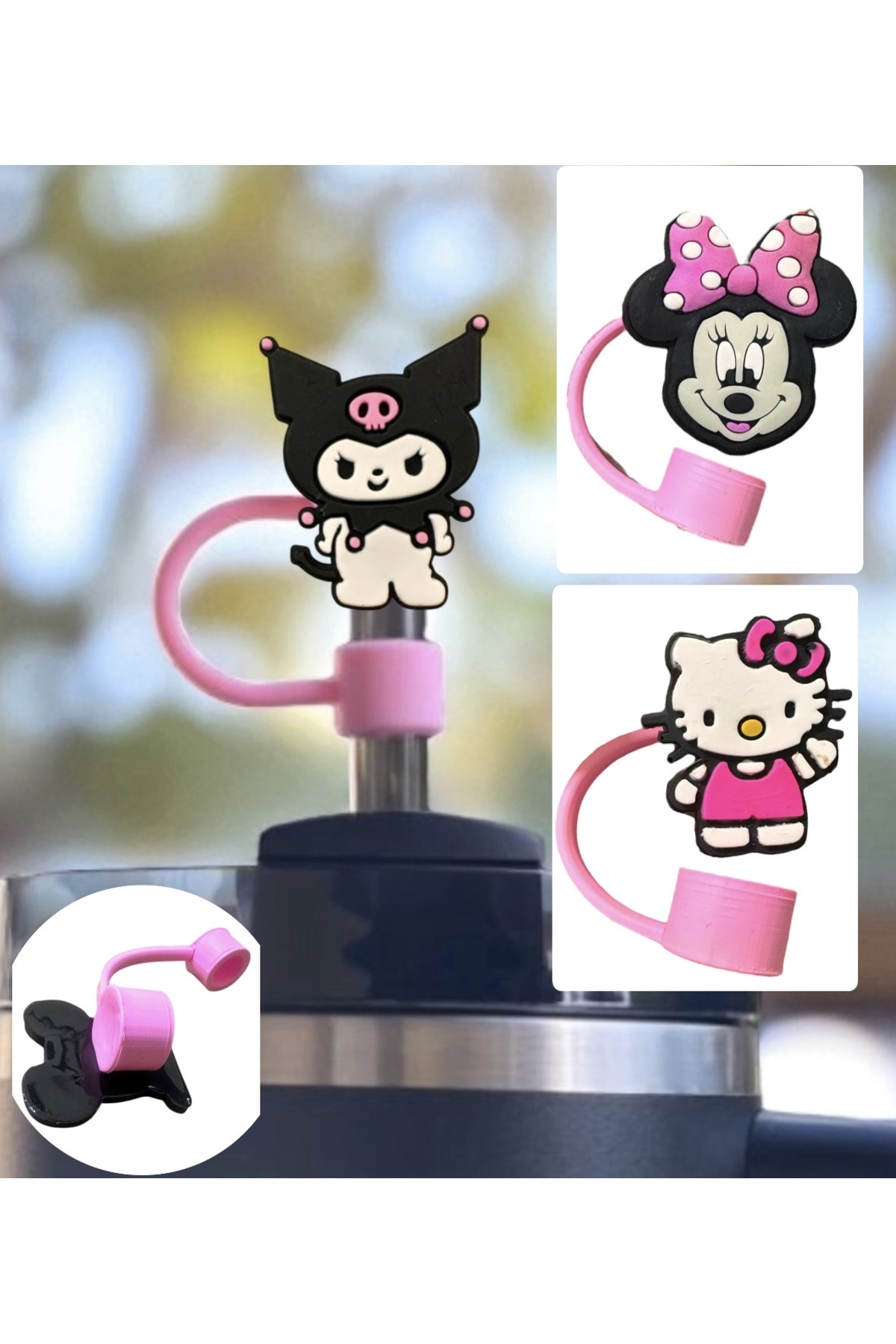 فیگور پوشش ضد گرد و غبار 3 تکه 10 میلی‌متری پیپت خاموش کننده با HELLO KITTY KUROMI از ترکیه Buki'nin Atölyesi