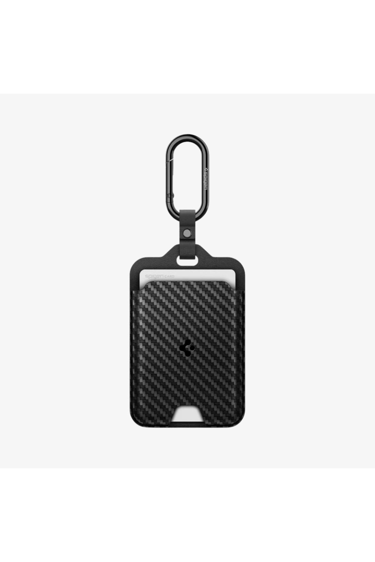 جلیقه کلید AIR FIT PU سازگار با کیف پول نگهدارنده کارت تسلا + جاکلیدی KARABINER 2 PIECES CARBON ACP08794 Spigen
