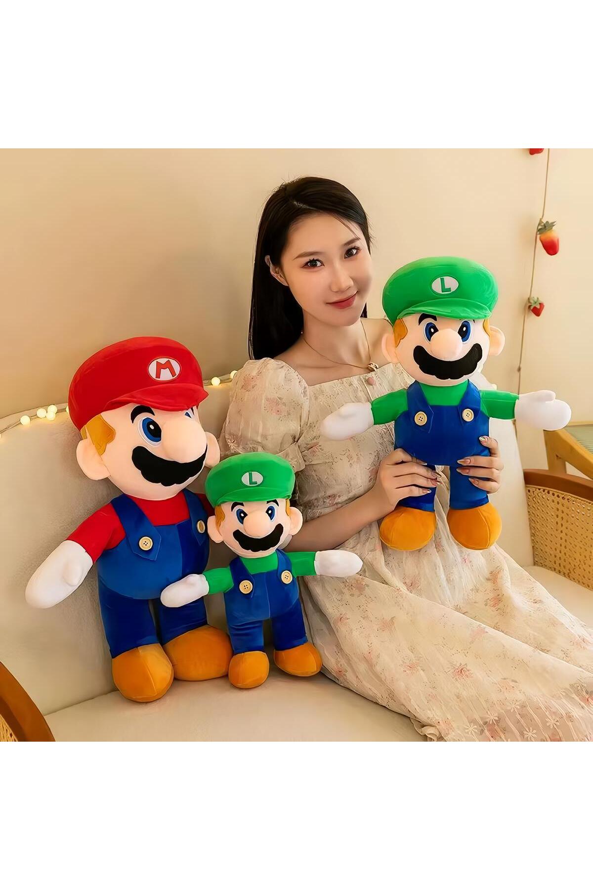 اسباب بازی های پشمی پارچه وارداتی سایز XL LEGENDARY 2 PACK SUPER MARIO BROTHERS & LUIGI PLASH TOY SLEEP PLAYMATE e-life shop