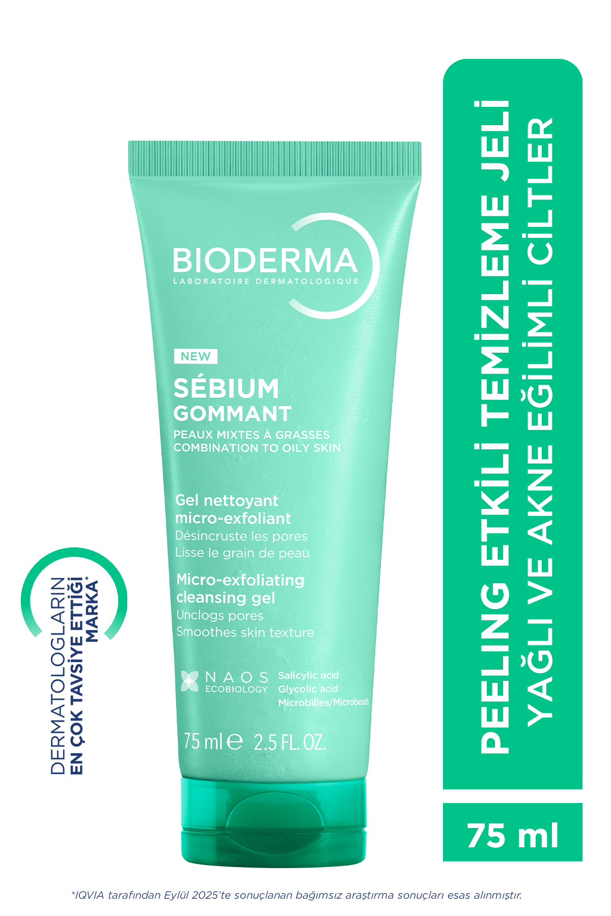 ژل لایه بردار پوست چرب با حجم 100 میل بایودرما Bioderma