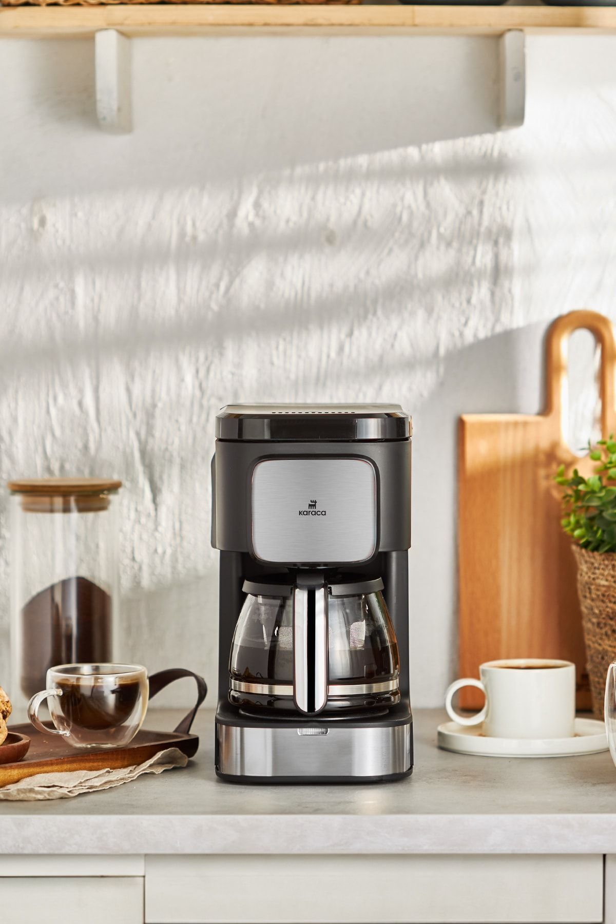 قهوه ساز فیلتری دستگاه جوش و چای فیلتر 2 در 1 INOX IN COFFEE BREW با ویژگی رایحه اورجینال Karaca