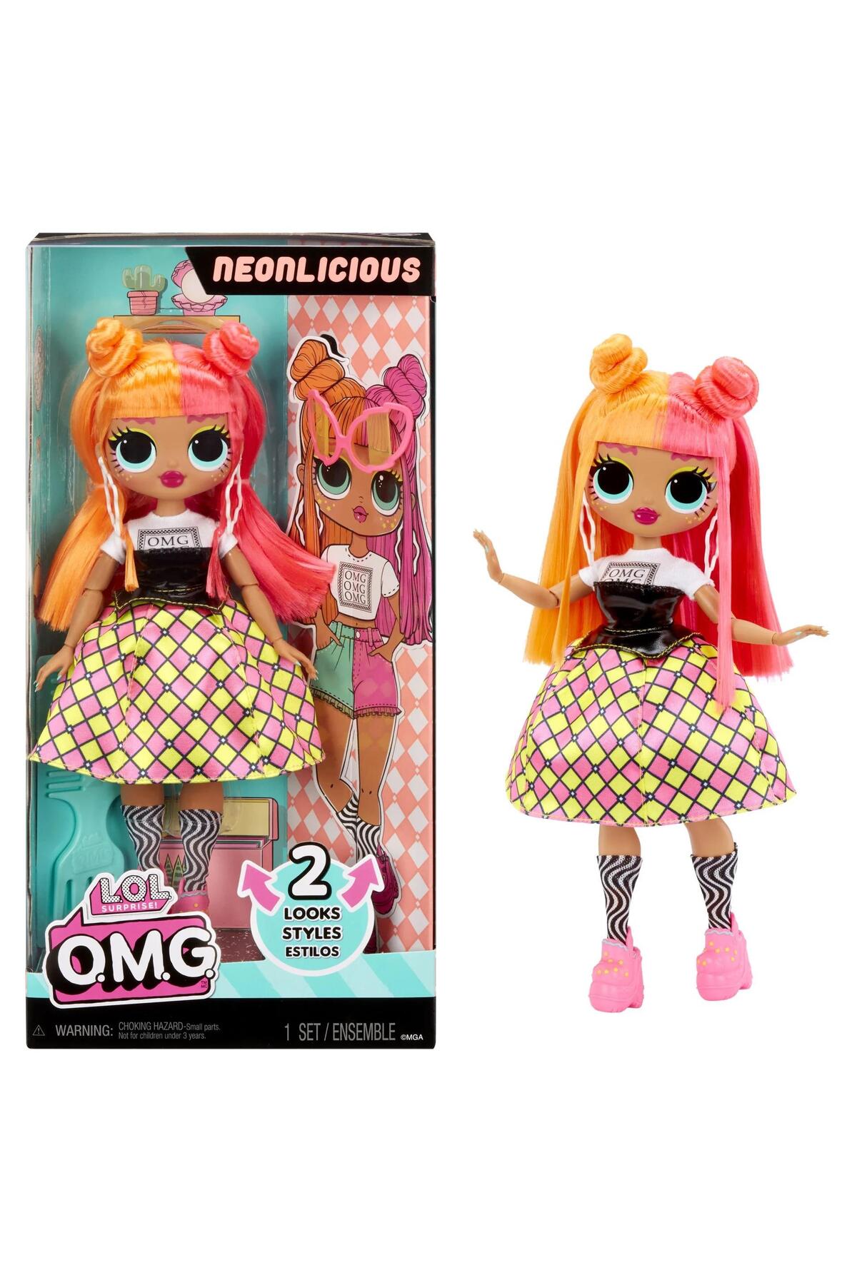 عروسک های مدل روده بر شدن از خنده. غافلگیر کننده OMG HOS S2 NEONLICIOUS ال او اورجینال Lol