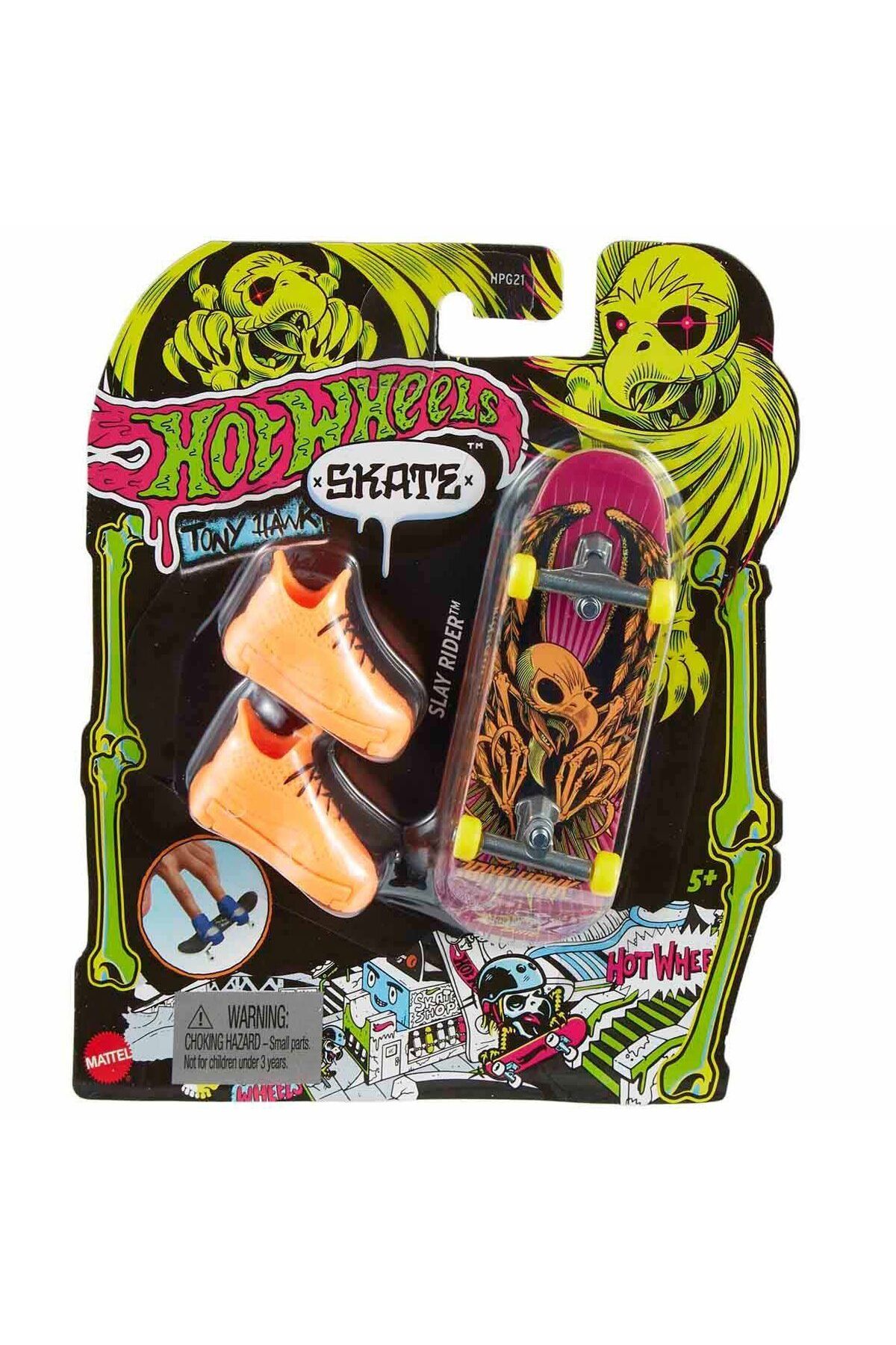 ماشین اسباب بازی HPG21 چرخ های داغ اسکیت نئون با مضمون و بسته کفش هات ویلز اورجینال HOT WHEELS