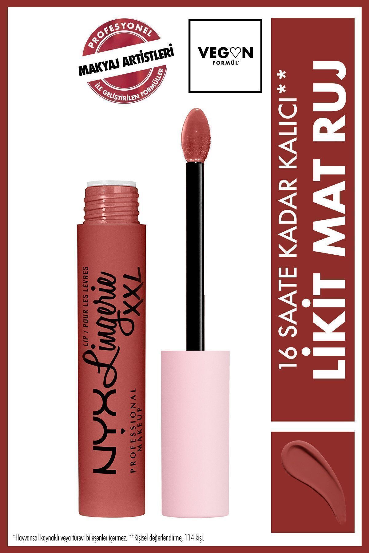 NYX Professional Makeup مایع مات رژ لب لباس زیرکسی XXL مات رژ لب گرم گرم
