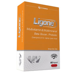 کپسول مولتی‌ویتامین بتاگلوکان لیگون Ligone تولید آر سی فارما RC Farma بسته ۶۰ عددی