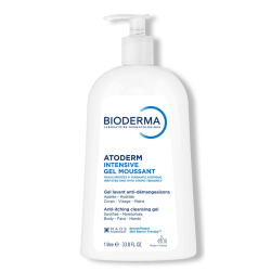 ژل پاک‌کننده فومی صورت و بدن بیودرما Bioderma اتودرم اینتنس Atoderm Intensive، حجم ۱ لیتر