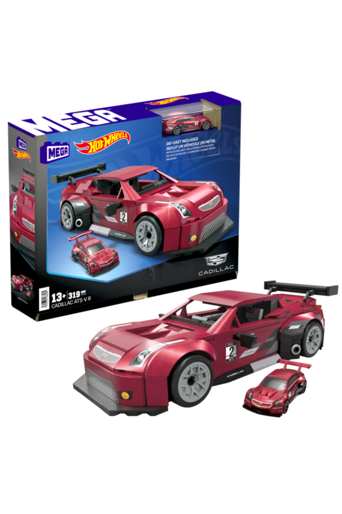 ماشین اسباب بازی ست ساختمان خودرو MEGA HOT WHEELS CADILLAC ATS V R HRY18 از ترکیه HOT WHEELS