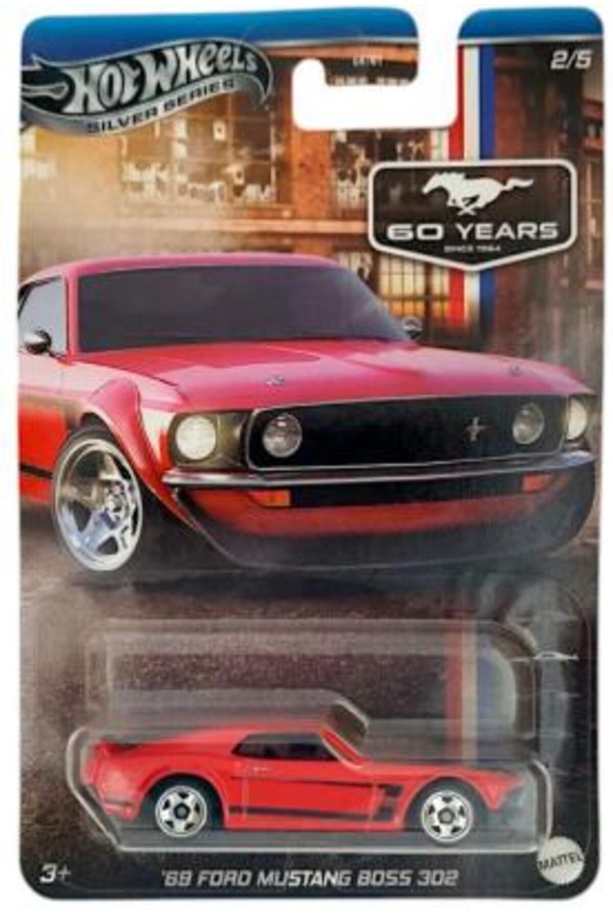 ماشین اسباب بازی فورد موستانگ باس 302 JBY51 سری نقره ای '69 از ترکیه HOT WHEELS