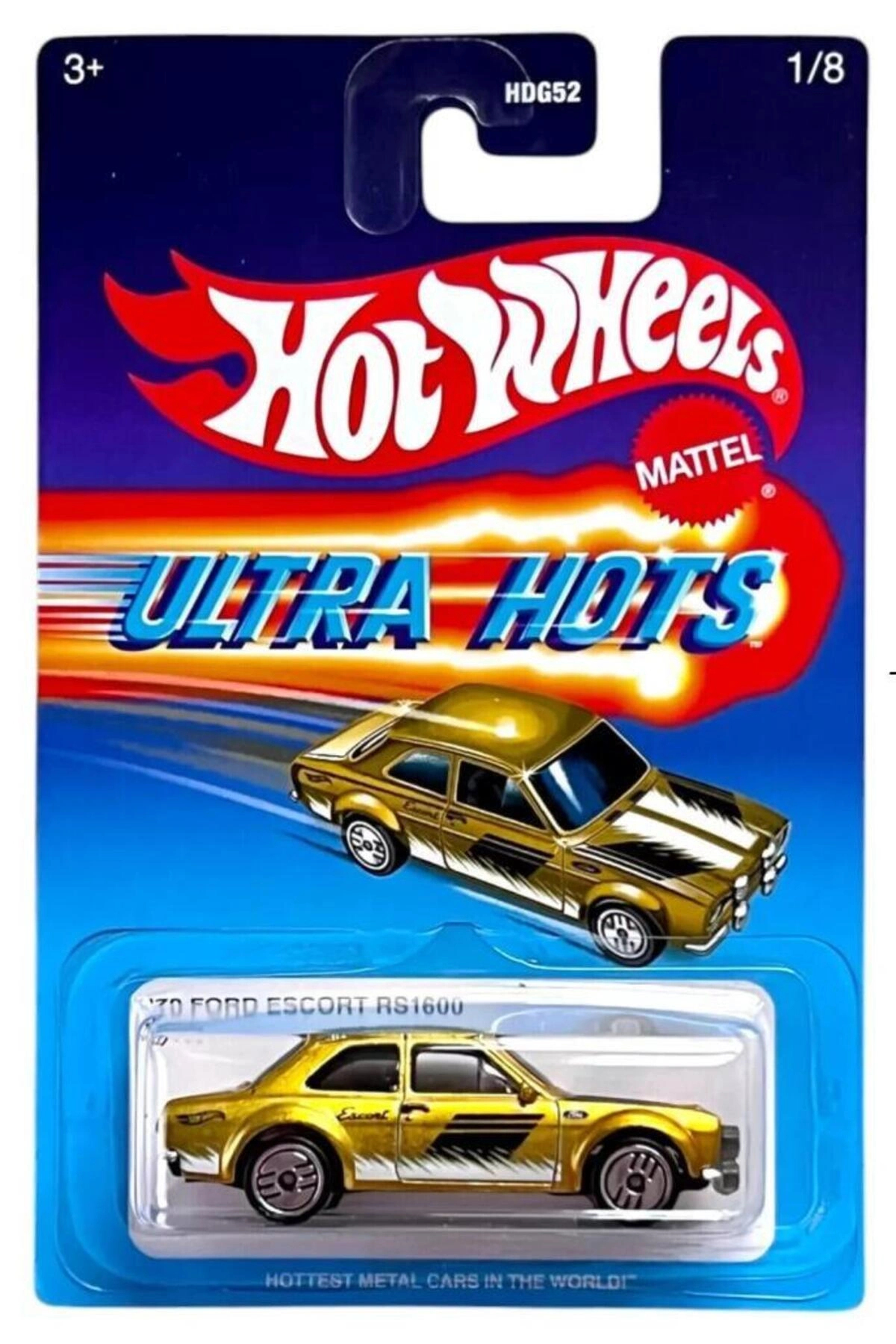 ماشین اسباب بازی ULTRA HOTS SINGLE CARS HDG52 70 FORD ESCORT RS1600 JBY60 از ترکیه HOT WHEELS