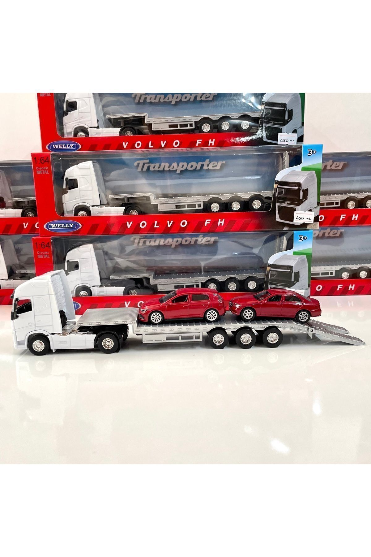 مدل خودرو VOLVO FH TRANSPORTER TRUCK 1 64 SCALE WELLY DIECAST METAL MODEL CAR اورجینال WELLY
