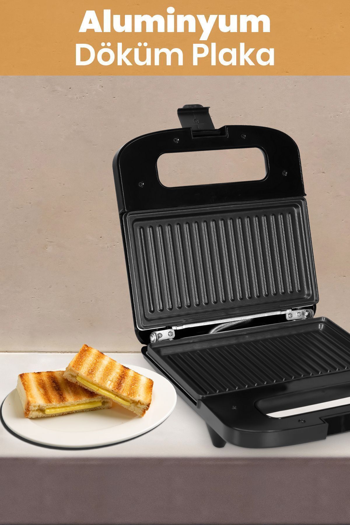 دستگاه ساندویچ و تست MINO IN 6402 MINI TOASTER مشکی اورجینال GoldMaster