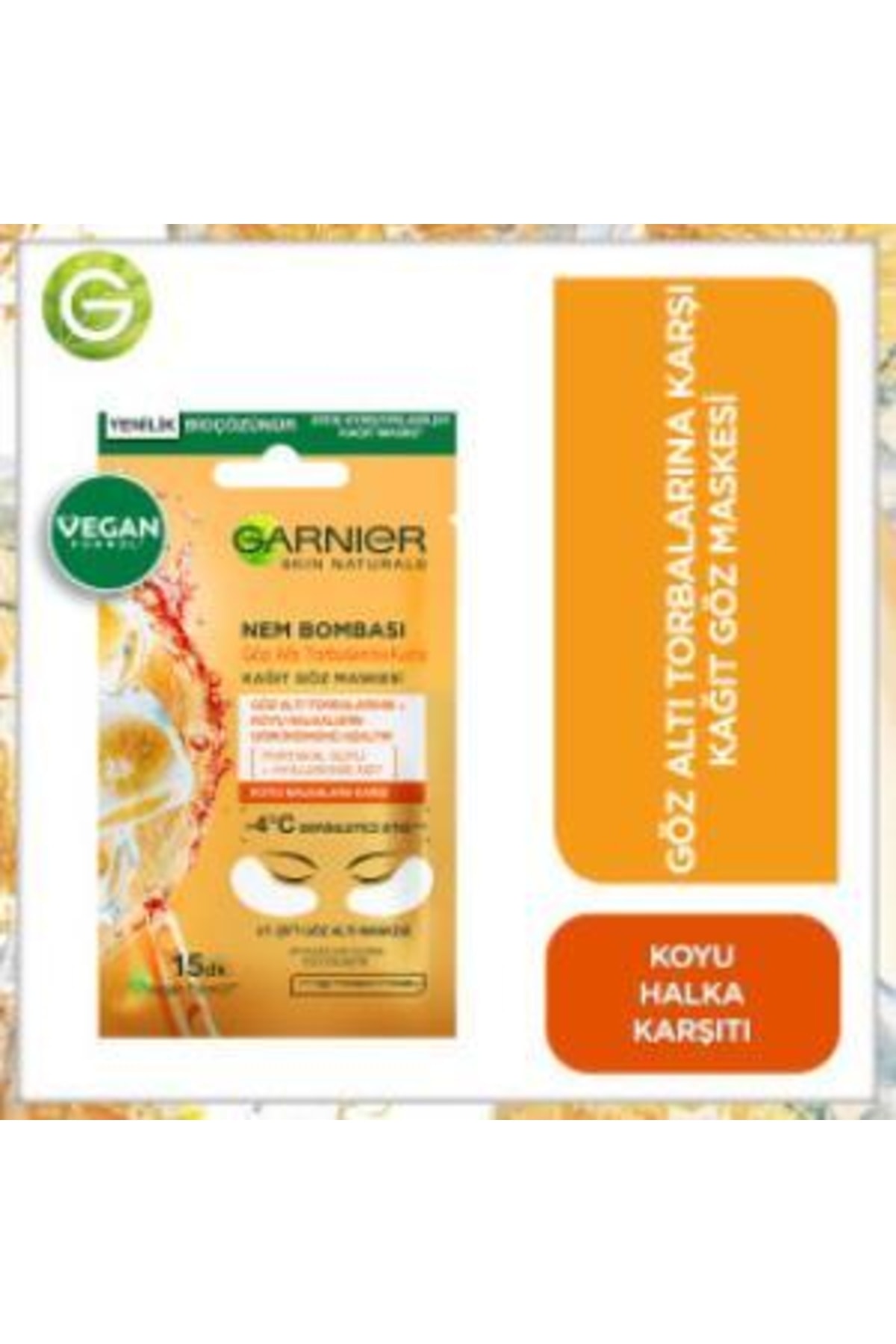 ماسک چشم کاغذ بمب رطوبت در مقابل کیسه Garnier
