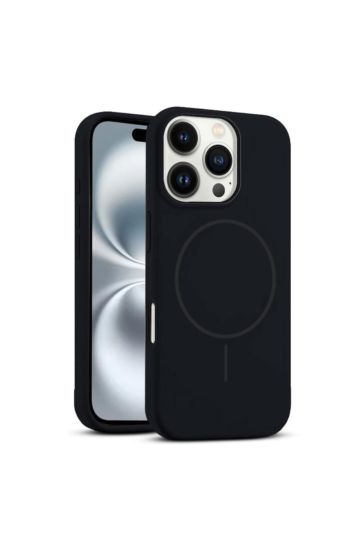 کاور و قاب APPLE IPHONE 16 PRO CASE ZEBANA LIQUID SOFT سیلیکونی پشتیبانی از شارژ بی سیم مشکی اورجینال Zebana