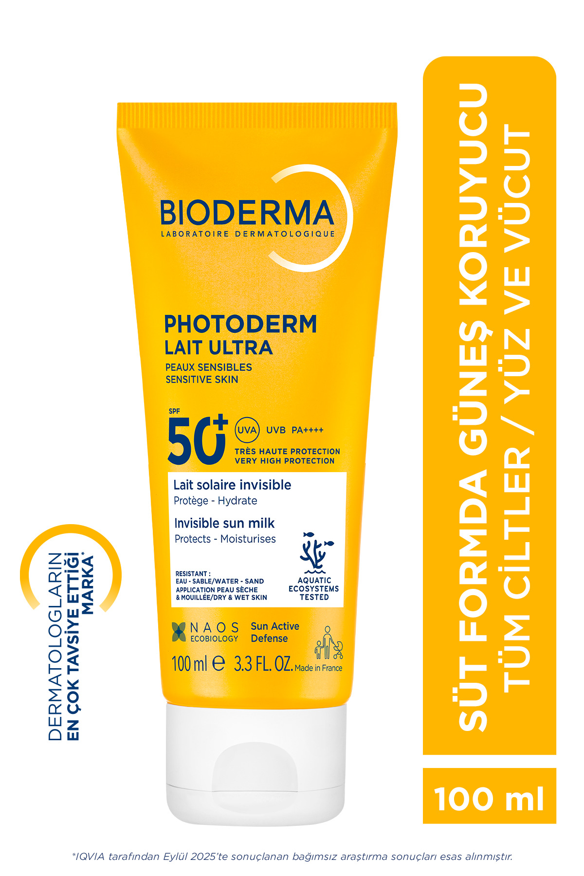 Bioderma کرم ضدآفتاب بدن و صورت Photoderm Lait Ultra SPF50 + با حفاظت بالا 100 میلی لیتر