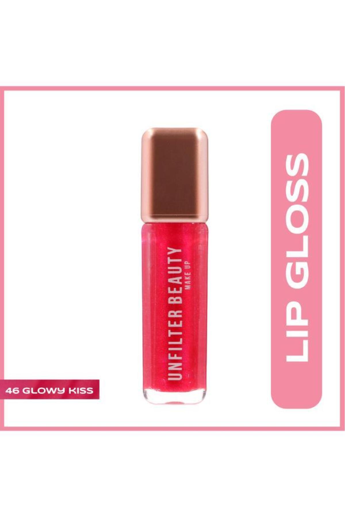 برق لب آنفیلتر بیوتی Unfilter Beauty شماره 46 Glowy Kiss، صورتی