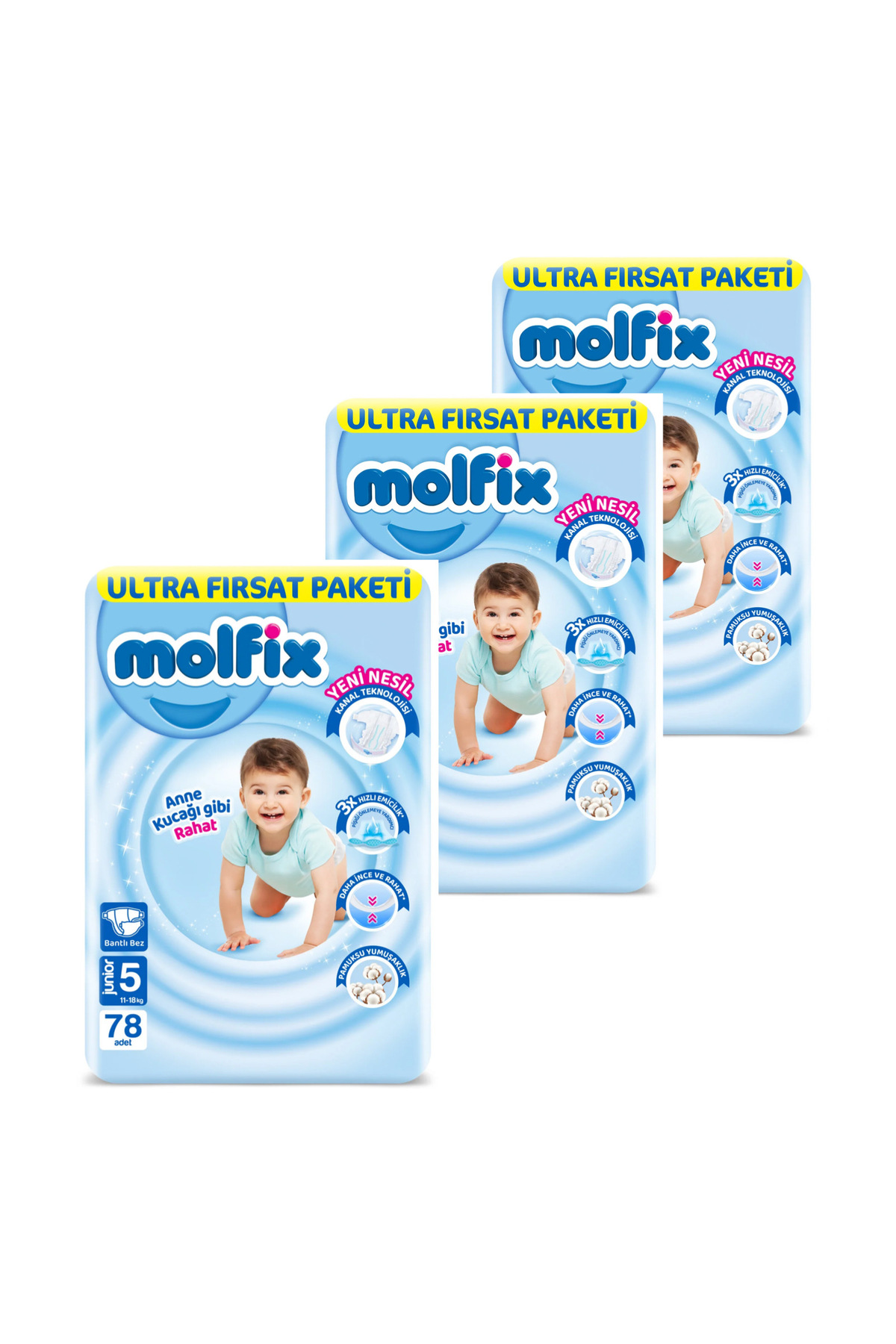 پوشک بچه ULTRA OPPORTUNITY پکیج 5 شماره 234 اورجینال Molfix