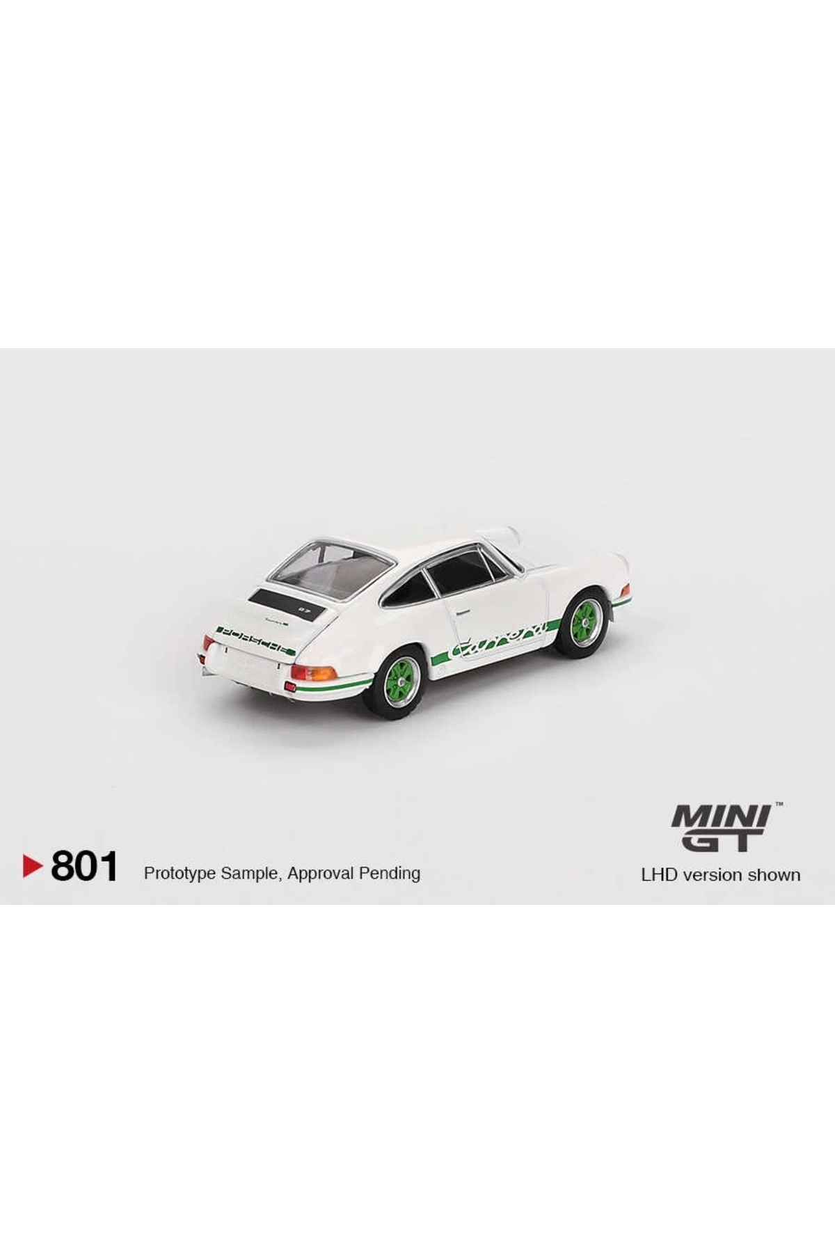 مدل خودرو 1 64 PORSCHE 911 RS 2.7 GRAND PRIX سفید WITH GREEN LIVERY MGT00801 اورجینال mini gt