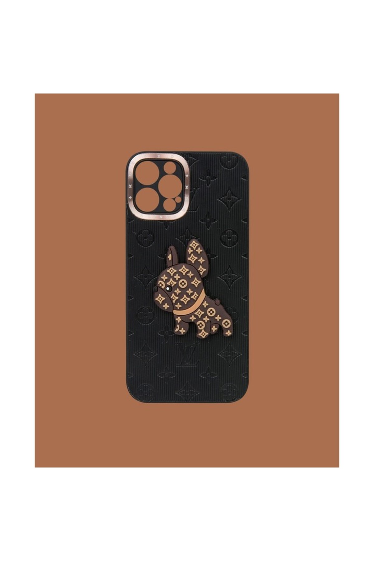 کاور و قاب گوشی برجسته سه بعدی مشکی DK115 IPHONE 14 دوکان‌کیس DUKKANCASE