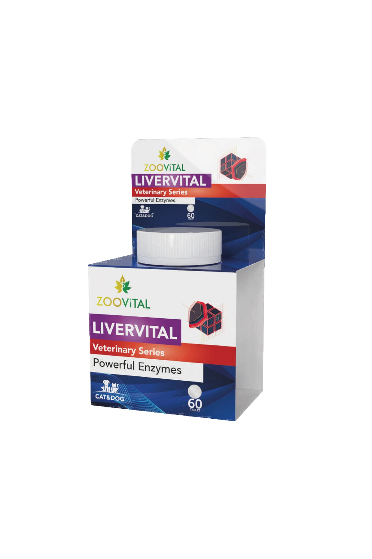 قرص مکمل حمایت از سلامت کبد برای گربه و سگ زوویتال Zoovital Livervital