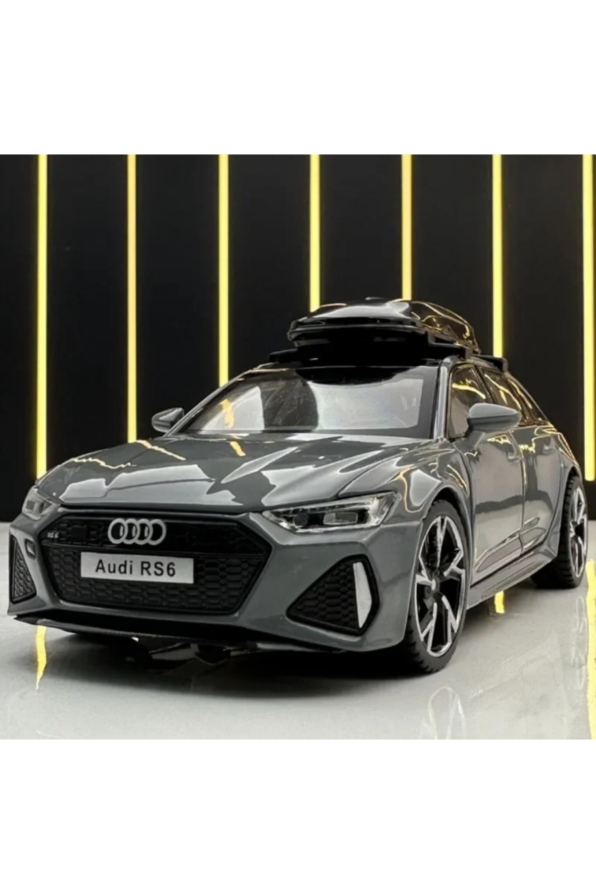 مدل خودرو مجموعه صدا و نور AUDI RS6 AVANT WITH ROOF RACK 1:32 DIECAST METAL MODEL CAR اورجینال Jutenya