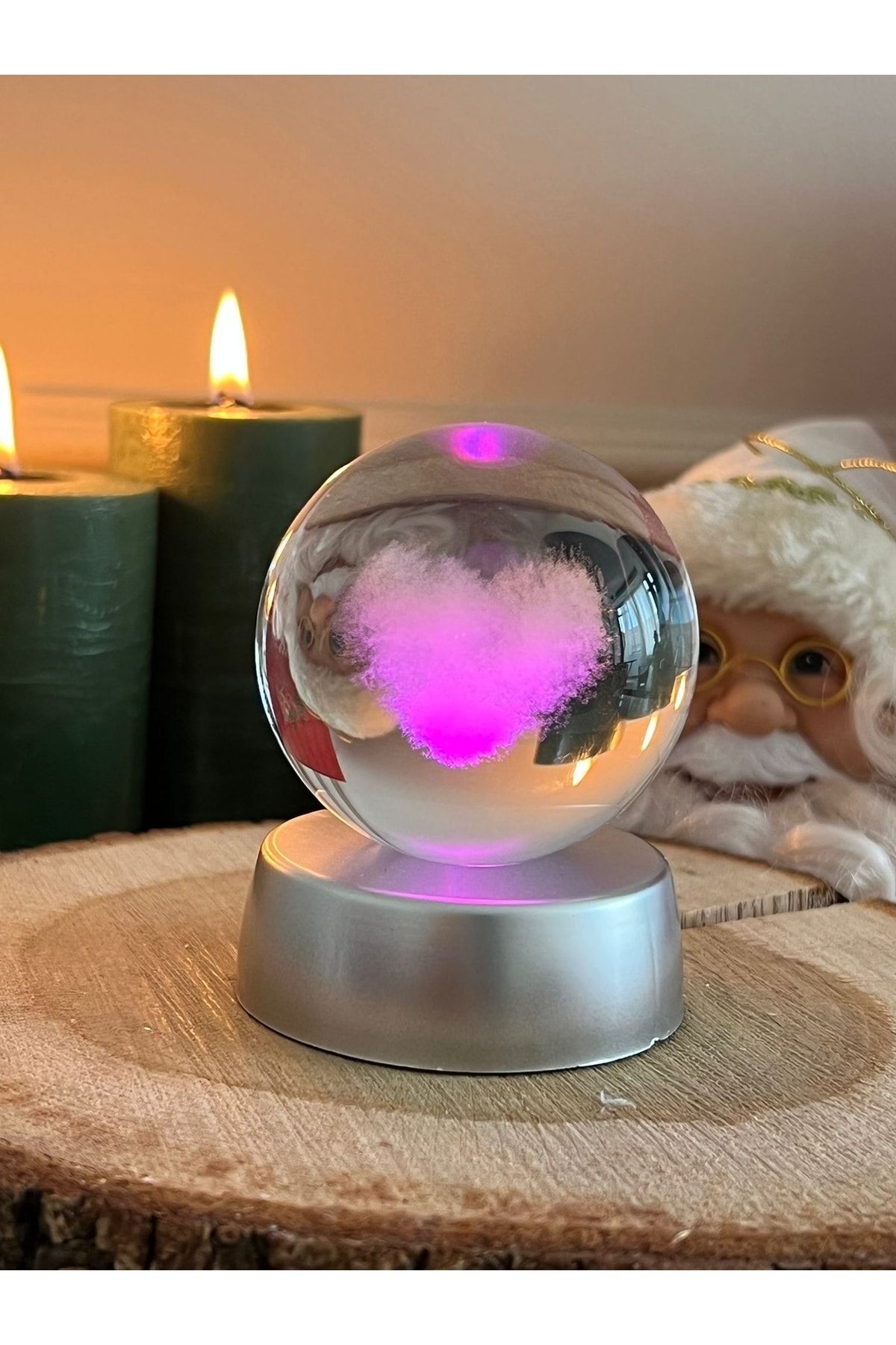 گوی برفی HEART GLASS GLOBE 3D LOVE از ترکیه nesever store