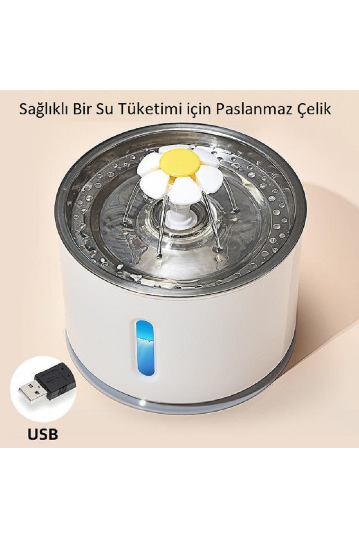 آبخوری فواره‌ای اتوماتیک گربه و سگ تکنوپت Teknopet METALSUKABI با سری فولادی