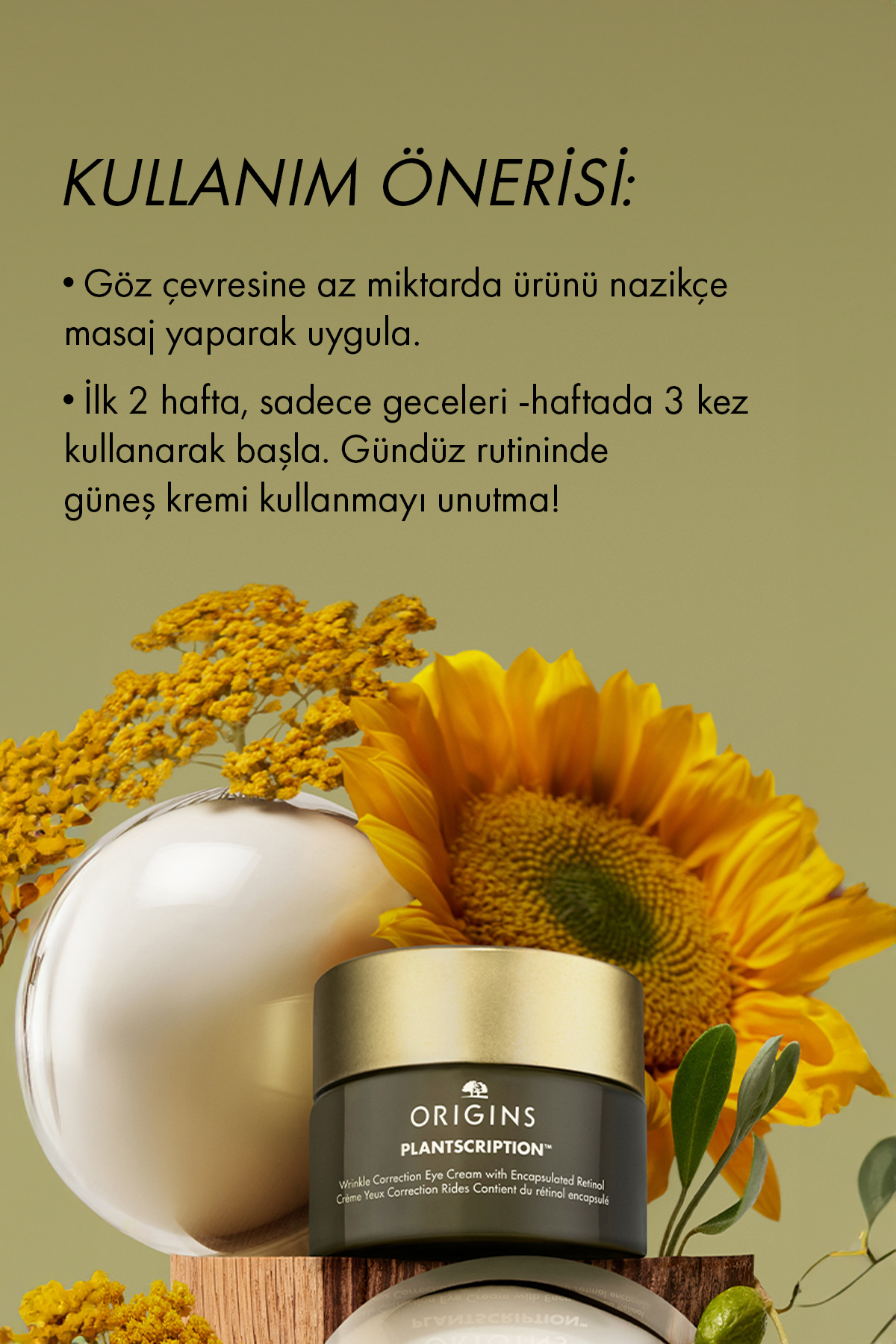 Origins کرم چشم ضد چین و چروک با رتینول کپسوله شده PlantScription ™ 15 میلی لیتر