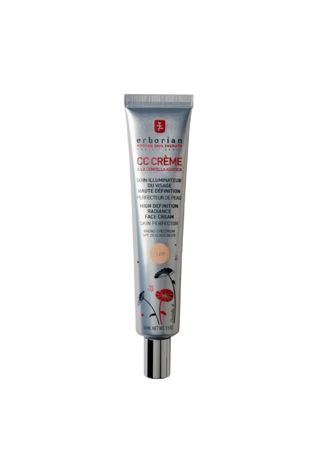 کرم بی و سی CC CRÈME BRIGHTENING CARE CREAM CENTELLA ASIATICA روشن نرم 45 میلی لیتری اورجینال erborian