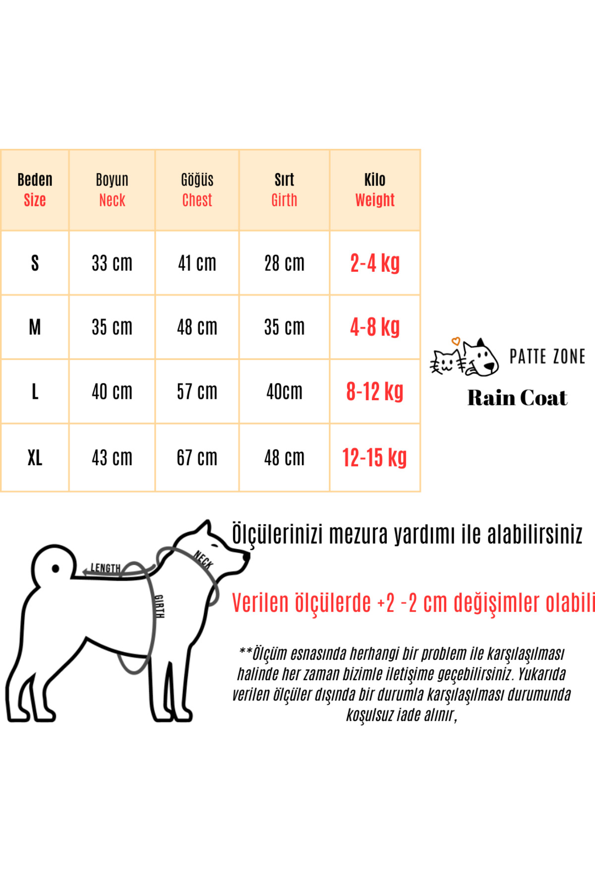 لباس سگ بارانی سبز زیتونی گربه. زیتون اورجینال Patte Zone