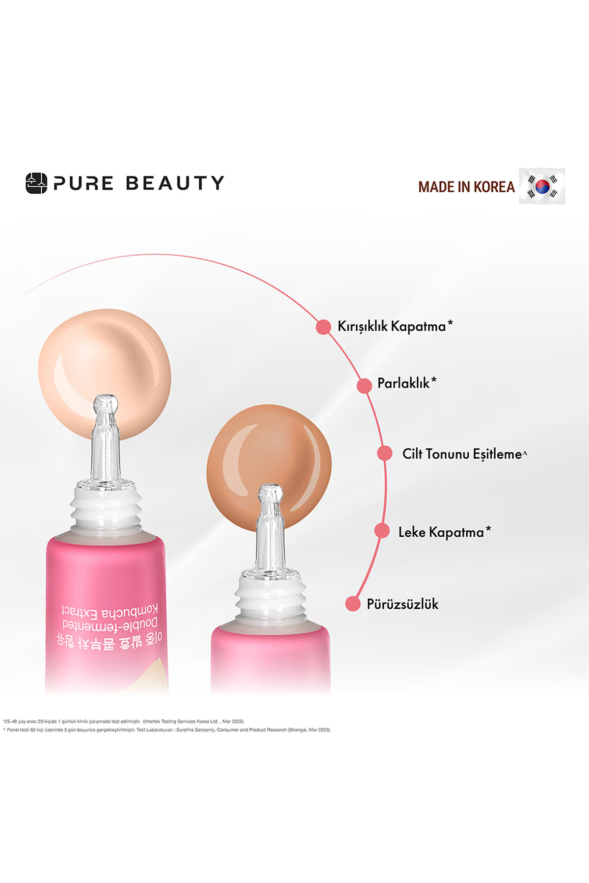 کرم بی‌بی پیور بیوتی PURE BEAUTY SPF50 PA++++ رنگ طبیعی، ۳۰ میلی‌لیتر بژ