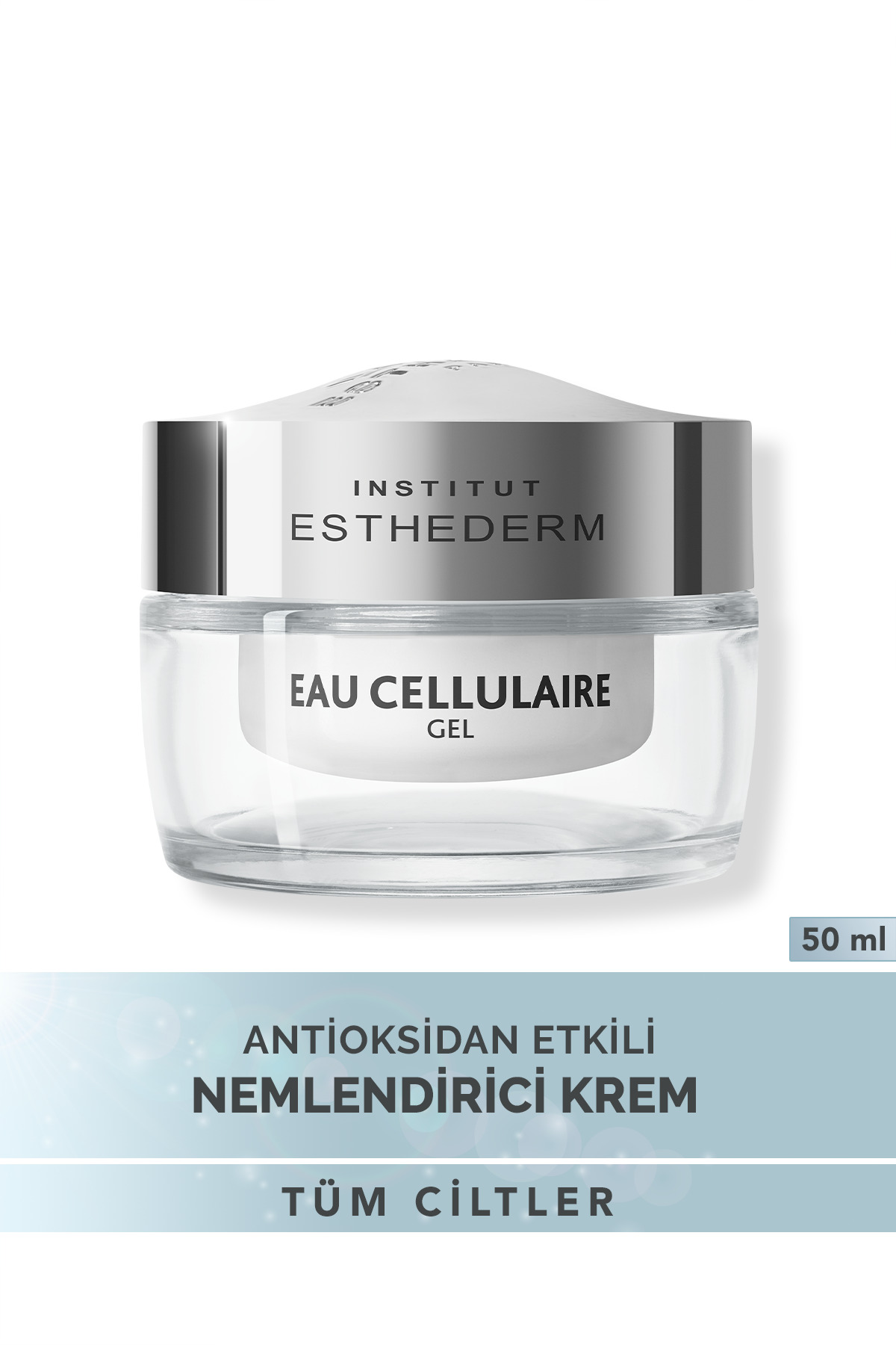 کرم صورت ژل مرطوب کننده سلولی واتر تازه 50 میلی لیتری اختراع شده با آب INSTITUT ESTHEDERM