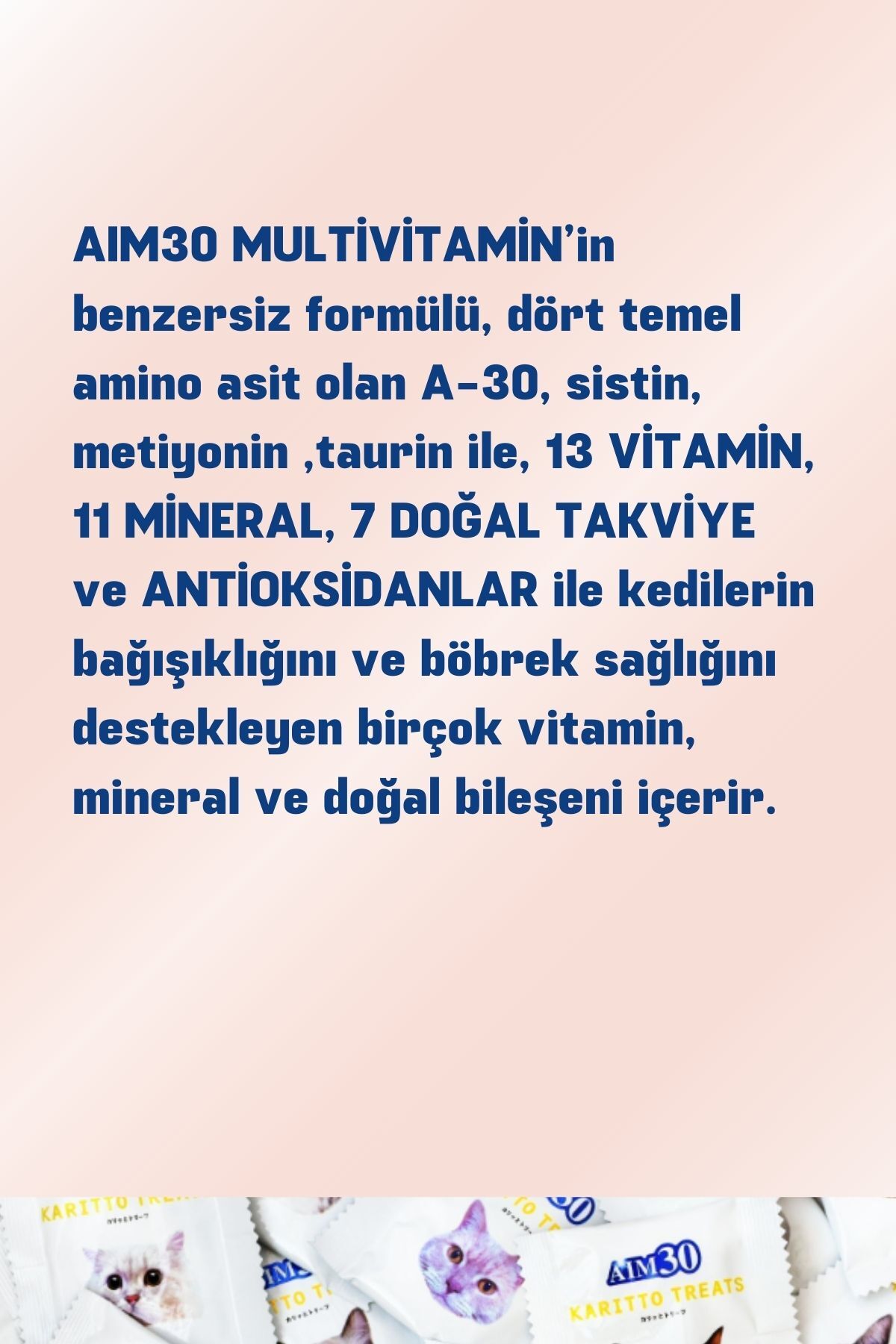 قرص مکمل مولتی‌ویتامین و مواد معدنی گربه ایم۳۰ AIM30 A30 با طعم گوشت گاو