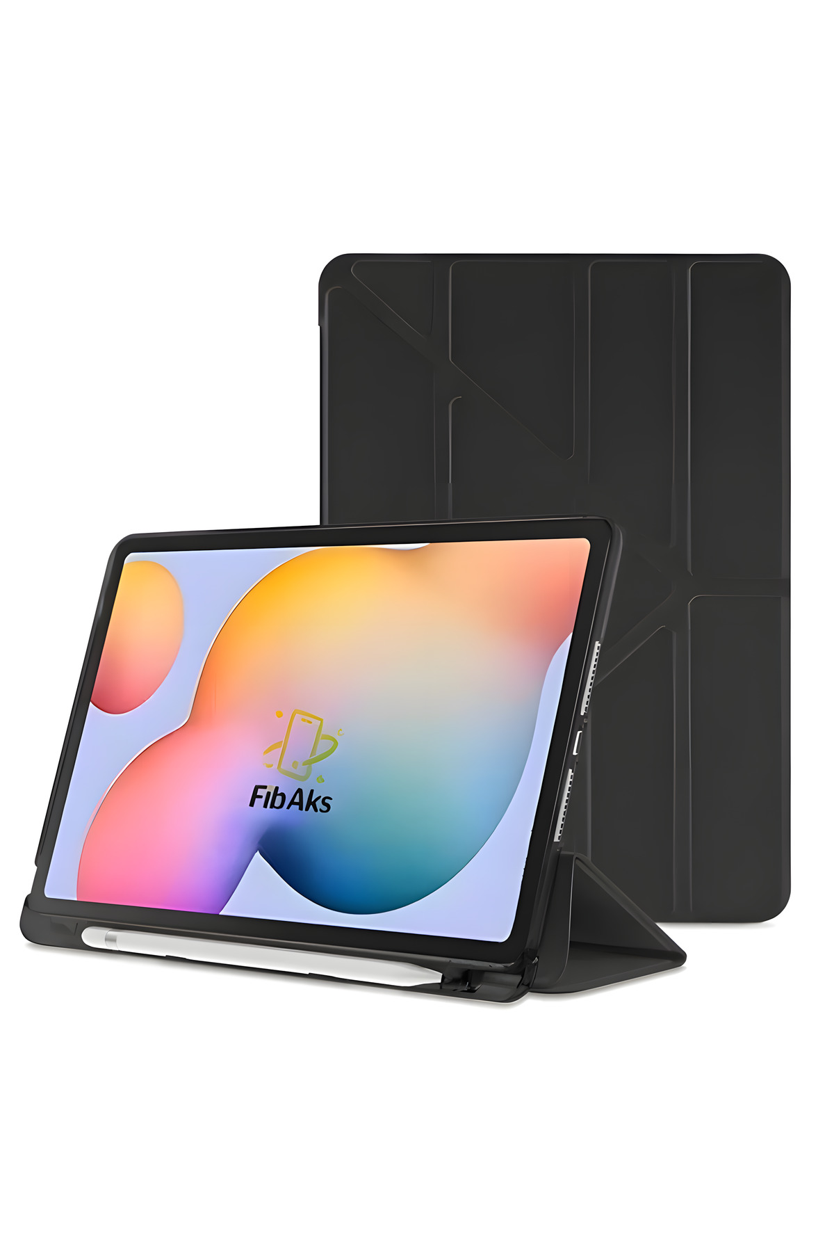 کاور تبلت قاب محافظ سیلیکونی نرم در پشت با محفظه قلم سازگار برای SAMSUNG GALAXY TAB A8 10.5 SM X200 2021 فیبکس Fibaks