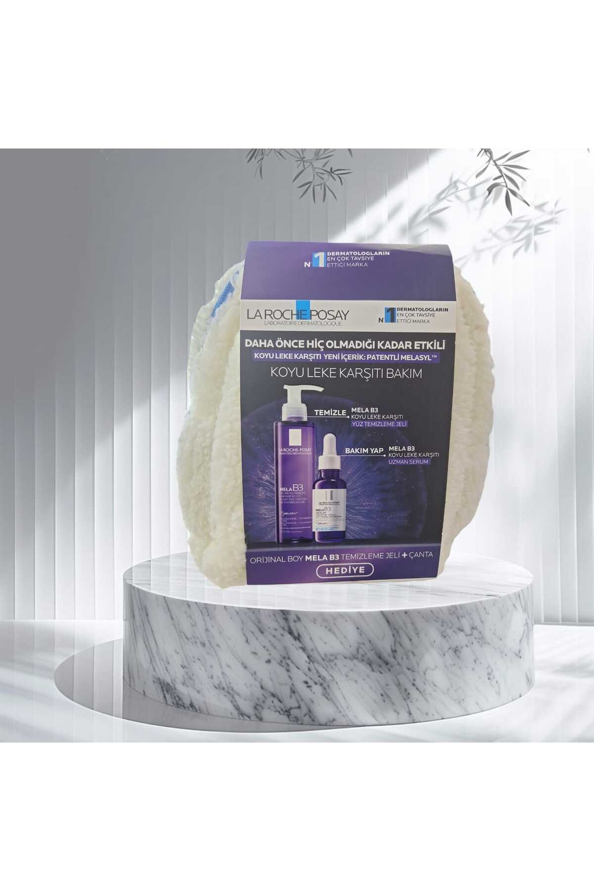 سرم پوست MELA B3 I ژل تمیز کننده صورت و هدیه کیف La Roche Posay
