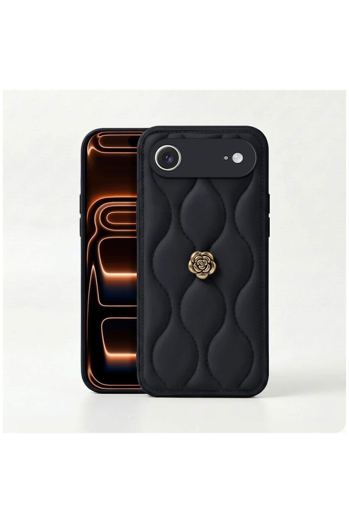 کاور و قاب APPLE IPHONE 17 AIR COMPATIBLE CASE CAMELLIA چرمی مشکی اورجینال Zebana