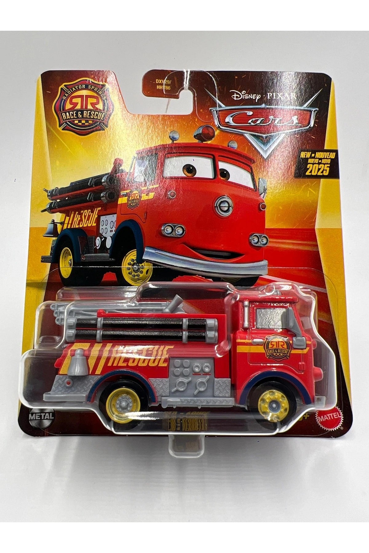 ماشین اسباب بازی DISNEY PIXAR CARS RED ROJO RACE & RESCUE METAL FIRE TRUCK 1:55 DIECAST COLLECTIBLE TOY از ترکیه HOT WHEELS