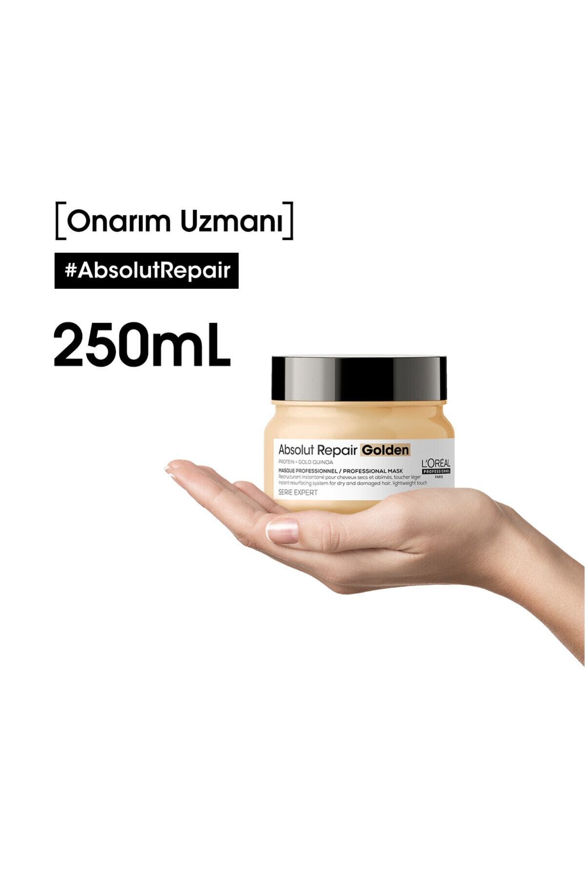 نرم کننده مو ماسک طلای ترمیم ABSOLUT SERIE EXPERT REPAIR برای موهای آسیب دیده 250 میلی لیتری اورجینال L'oreal Professionnel