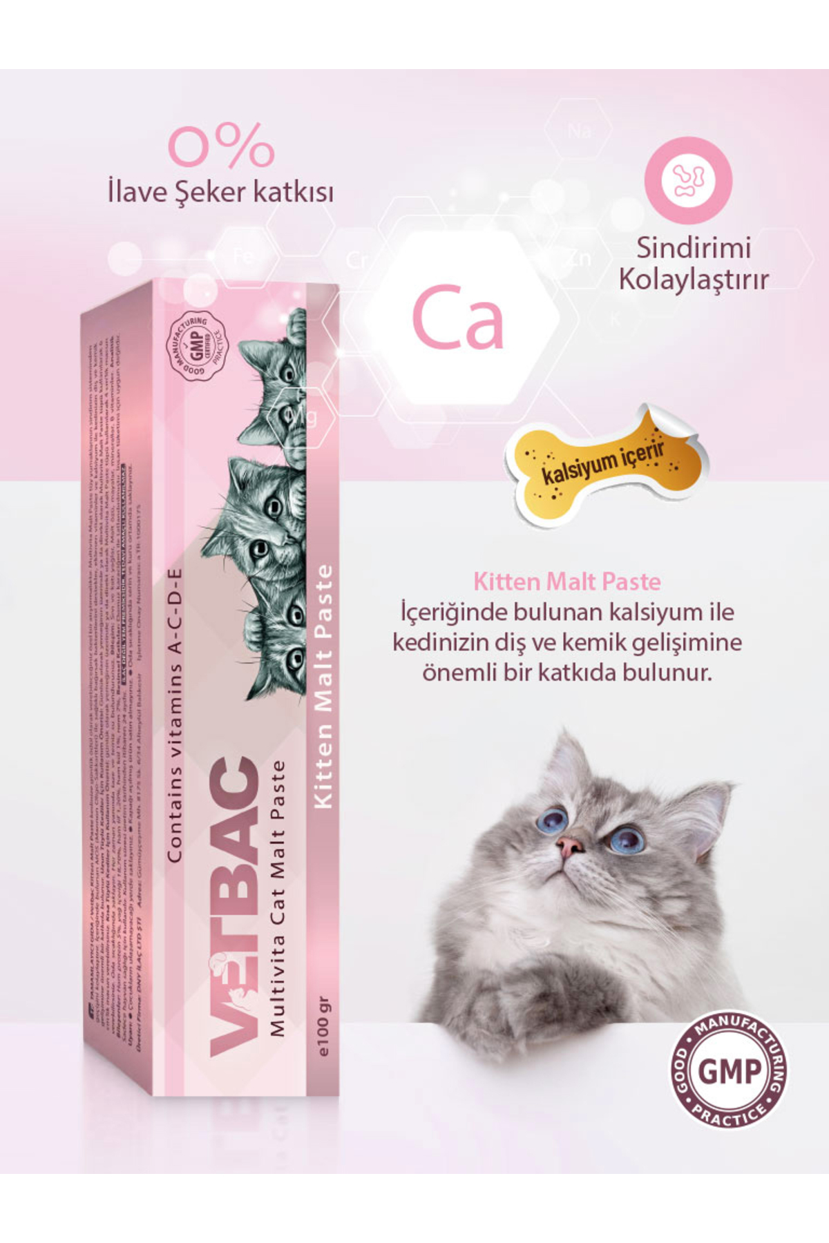ویتامین بچه‌گربه وت‌بک VETBAC، خمیری