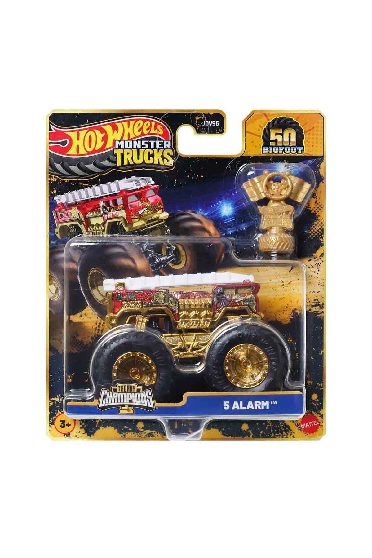 ماشین اسباب بازی MONSTER TRUCKS BIGFOOT TROPHY CHAMPIONS 5 ALARM JDW00 از ترکیه HOT WHEELS