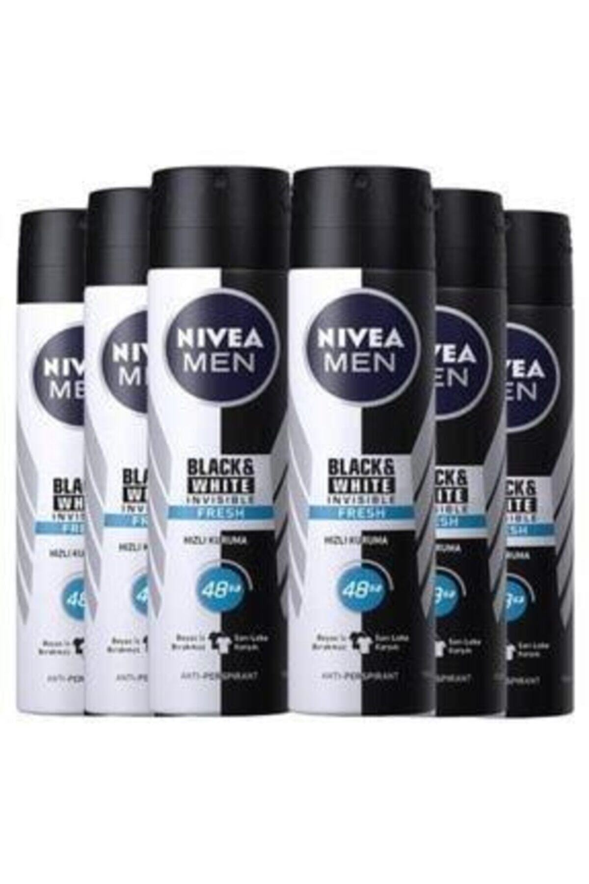 NIVEA اسپری ضد عرق نیویا مخفی سازی سیاه و سفید تازگی فراهم کننده 150 میلی لیتر