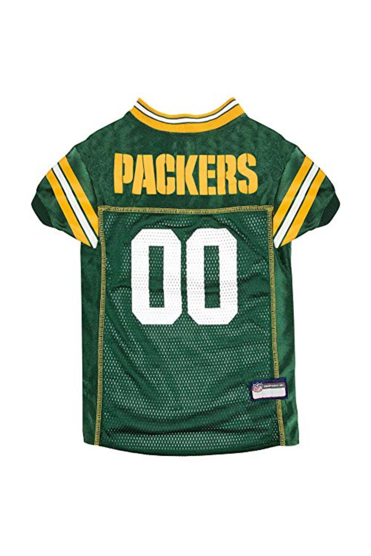 پیراهن سگ پتس فرست Pets First، طرح NFL Green Bay Packers، چندرنگ، سایز XX-Large