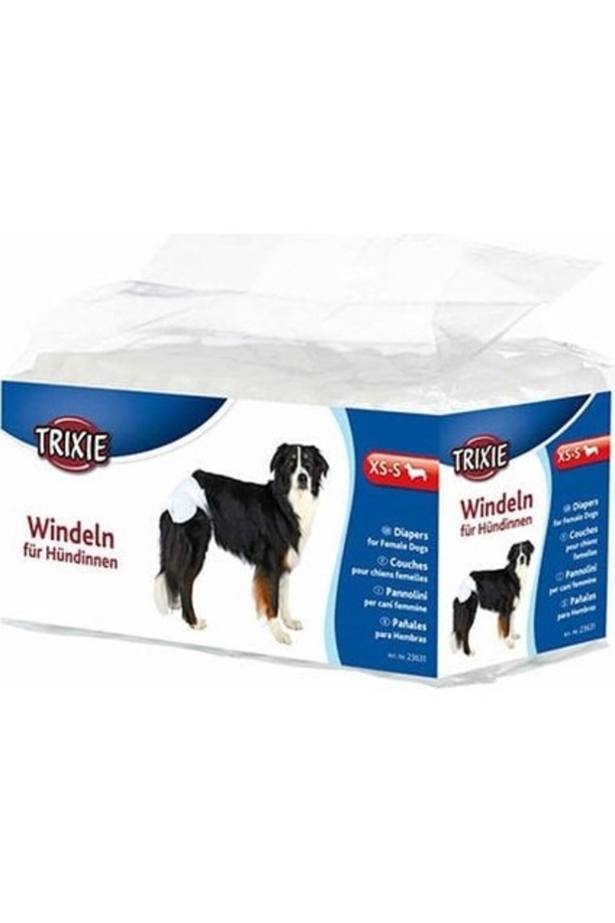 شورت سگ و پد بهداشتی تریکسی Trixie، XSmall-Small، ۲۰ تا ۲۸ سانتی‌متر، ۱۲ عدد