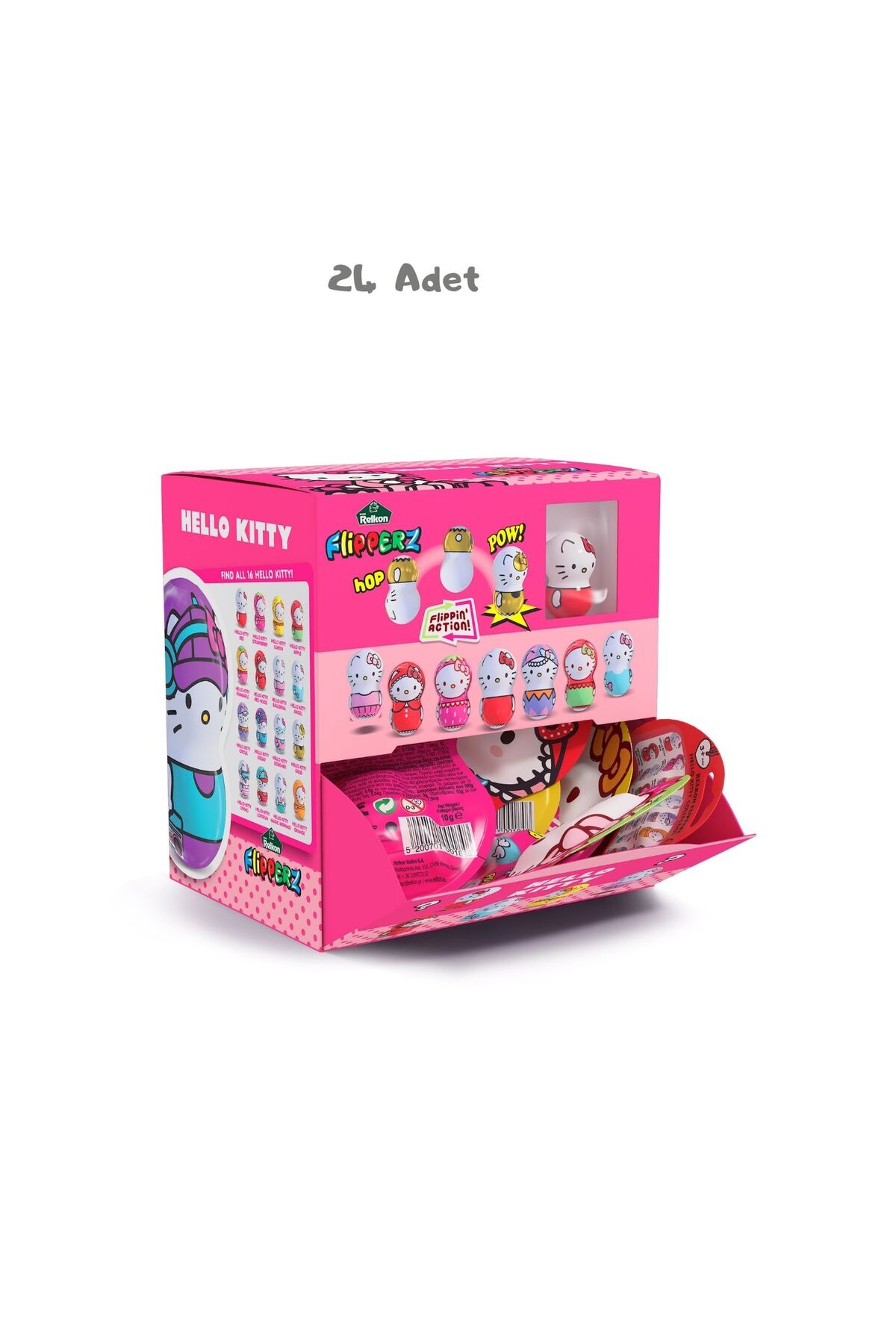 اسباب بازی های فیگور دیگر FLIPPERZ 10 GR 24 قطعه Hello Kitty