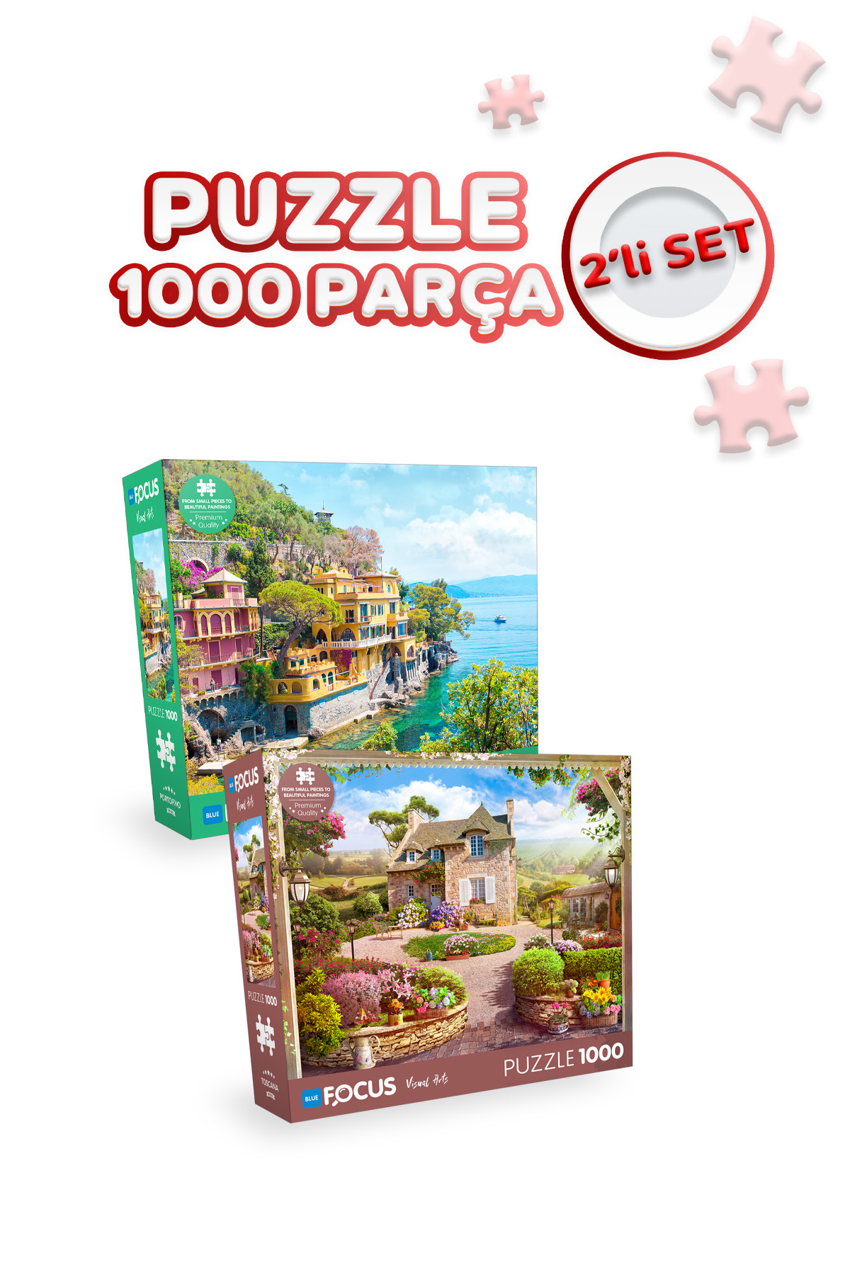 پازل 2 1000 قطعه TOSCANA و PORTOFINO اورجینال Blue Focus