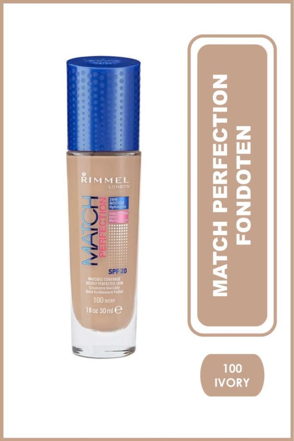 کرم پودر فونداسیون MATCH PERFECTION 100 IVORY Rimmel London