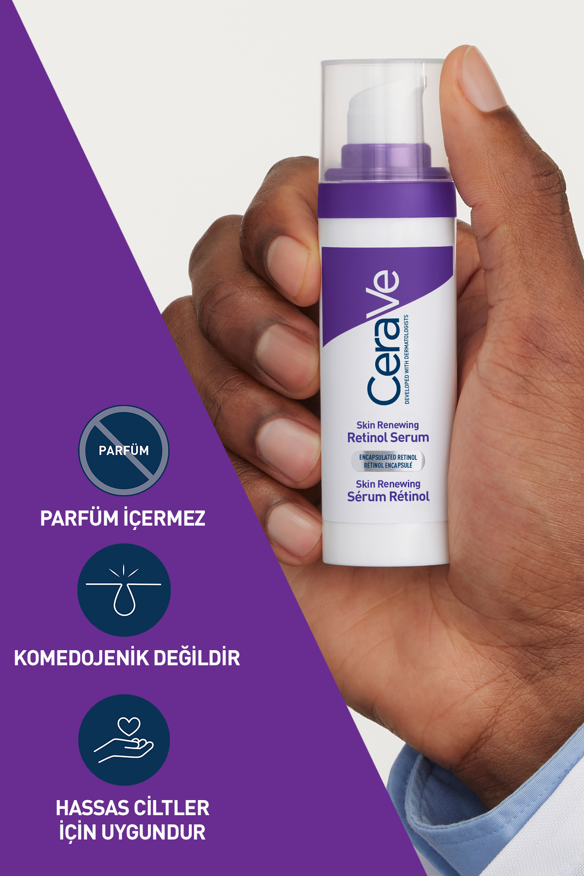 CeraVe ریتینول سرم صورت تجدید کننده پوست 30 میلی لیتر