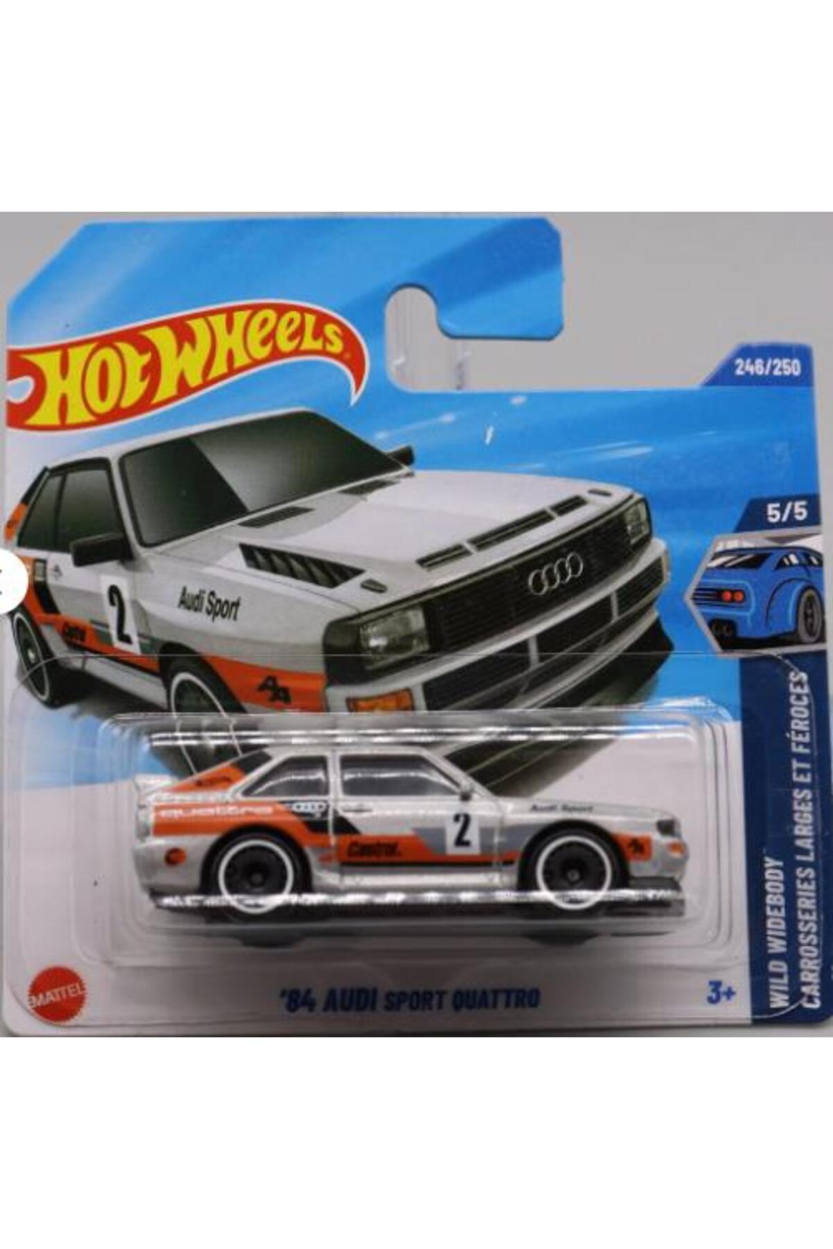 ماشین اسباب بازی ماشین‌های تک سال ۸۴ آئودی اسپرت کواترو JBC33 گنج‌یابی WILD WIDEBODY از ترکیه HOT WHEELS