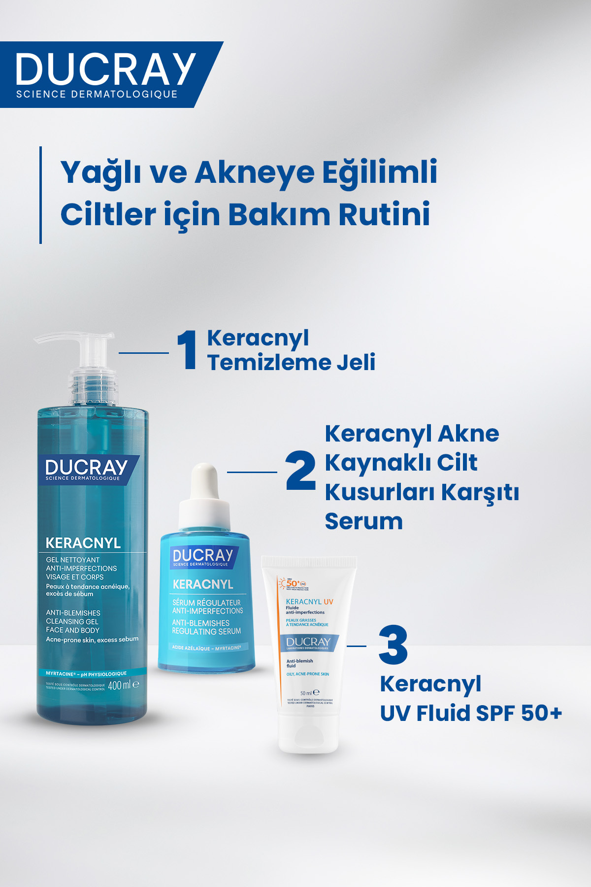 Ducray ضدآفتاب کراکنیل UV SPF50 فلوئید ضد عیب 50 میلی لیتر