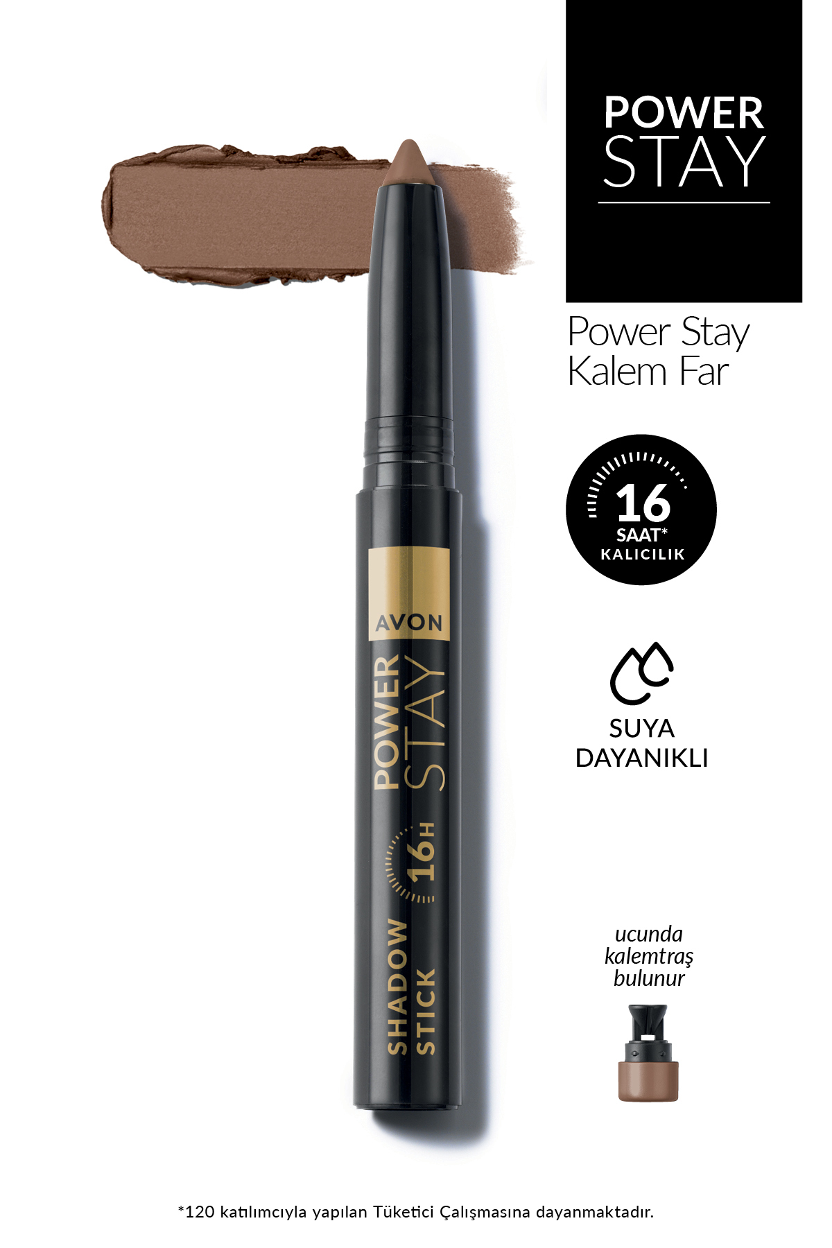 مداد سایه چشم چندرنگ Power Stay Shadow Stick مدل Burnt Caramel آون Avon