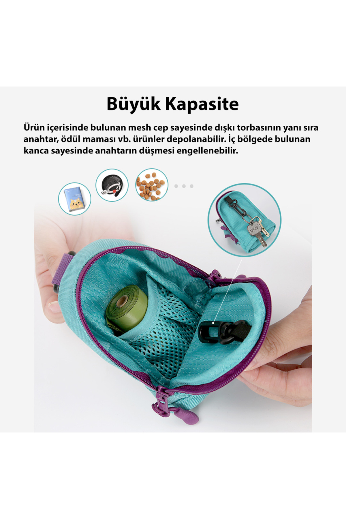 کیف کیسه جمع‌آوری فضولات سگ ترو لاو True Love مدل SDTC-001، پارچه کوردورا، مشکی